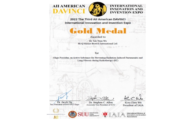 AII American DAVINCI International Innovation Gold Award